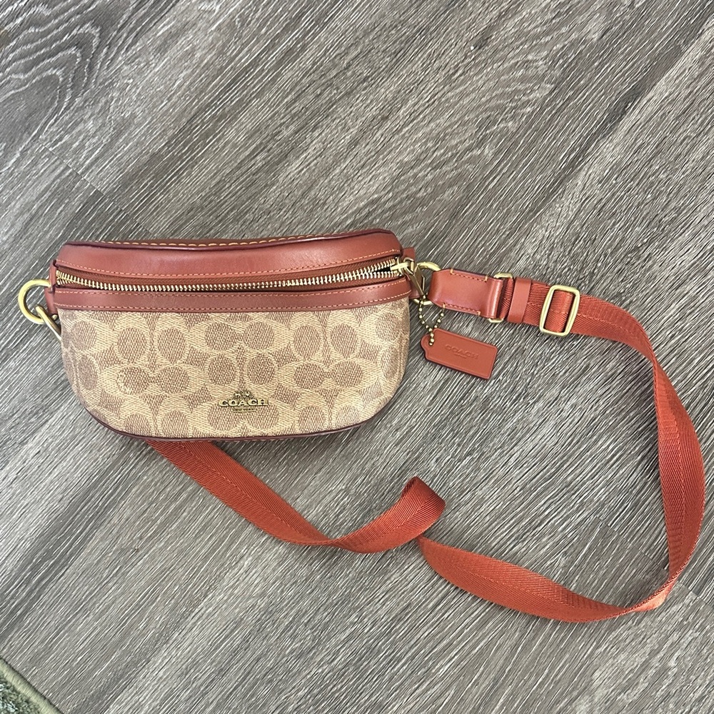 Coach Brown and Tan Fanny Pack/ Crossbody Bag